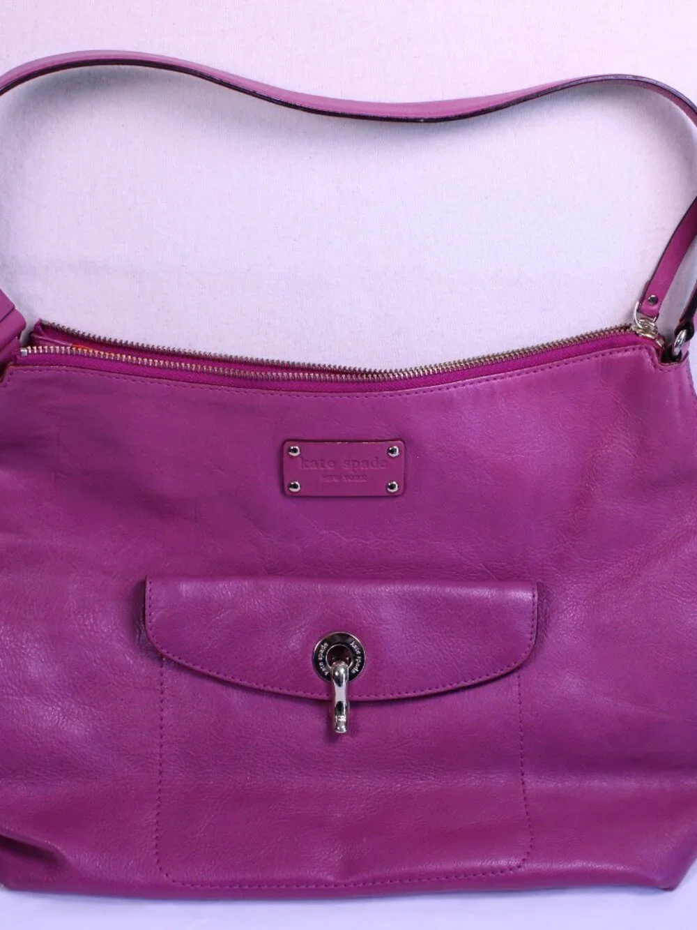 Kate Spade New York Serena Kent Leather Shoulder Bag - Raspberry Magenta Pink